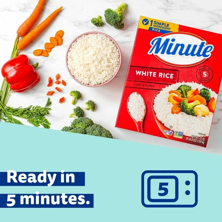 Minute Instant Light and Fluffy White Rice – 72 oz.