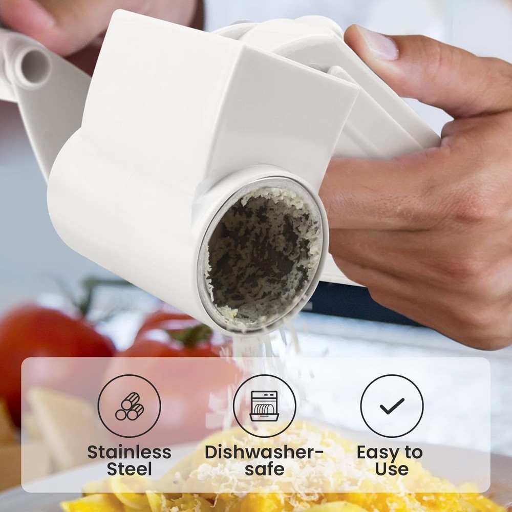 Rotary Cheese Grater Handheld Hard Cheese Chocolate Nuts Grater Kitchen Tool