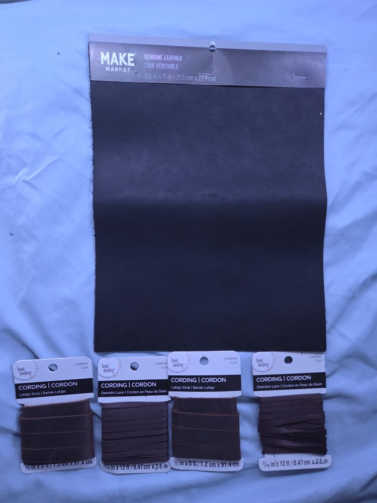 Leather And Cording Craft Lot