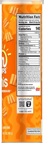 SunChips Minis, Harvest Cheddar Whole Grain Chips, 3.75 oz Canister