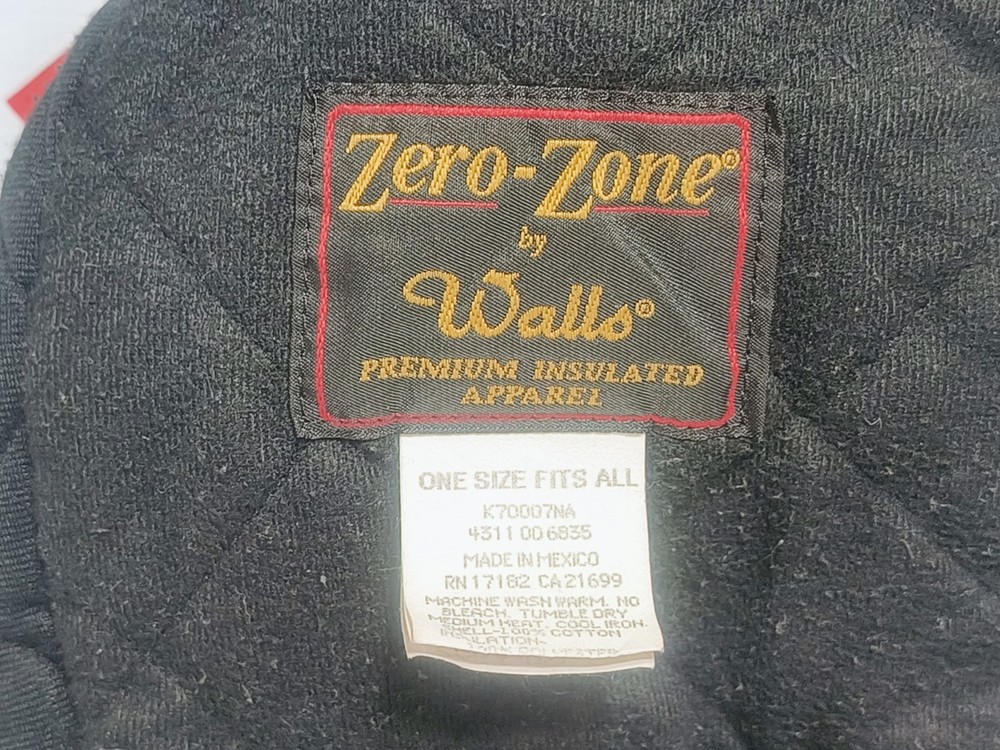 WALLS Zero Zone QUILTED Insulated BLUE Hood Hat Pullover Drawstring Cap