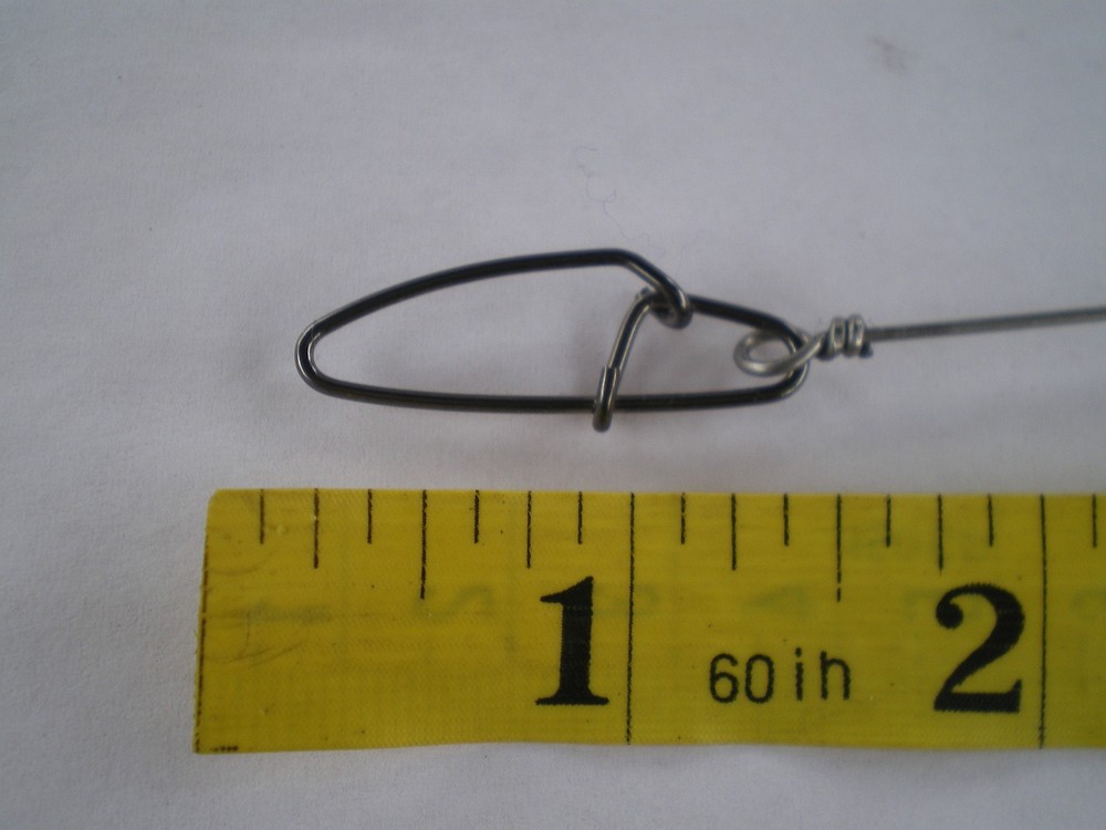 9 SOLID STAINLESS S. WIRE LEADER 3",4",5" 100 LBS TEST/B. BEARING SWIVEL/3 EA