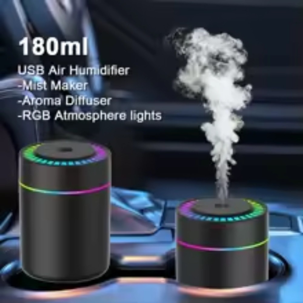 Mini Car Aroma Diffuser Humidifier Air Purifier Essential Oil Diffuser, USB