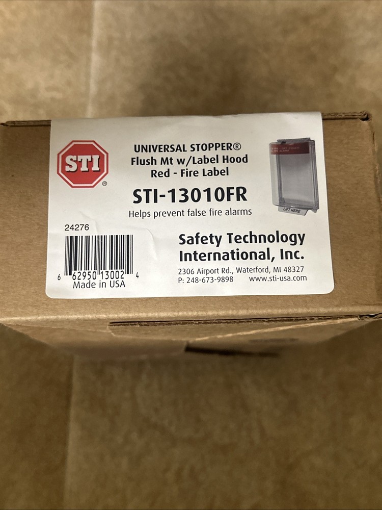 SAFETY TECHNOLOGY INTERNATIONAL STI-13010FR Pull Station Guard,Flush,2-21/32inD