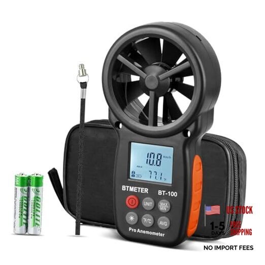 BT-100 Handheld Anemometer, Digital Wind Speed CFM Meter BT-100 Anemometer