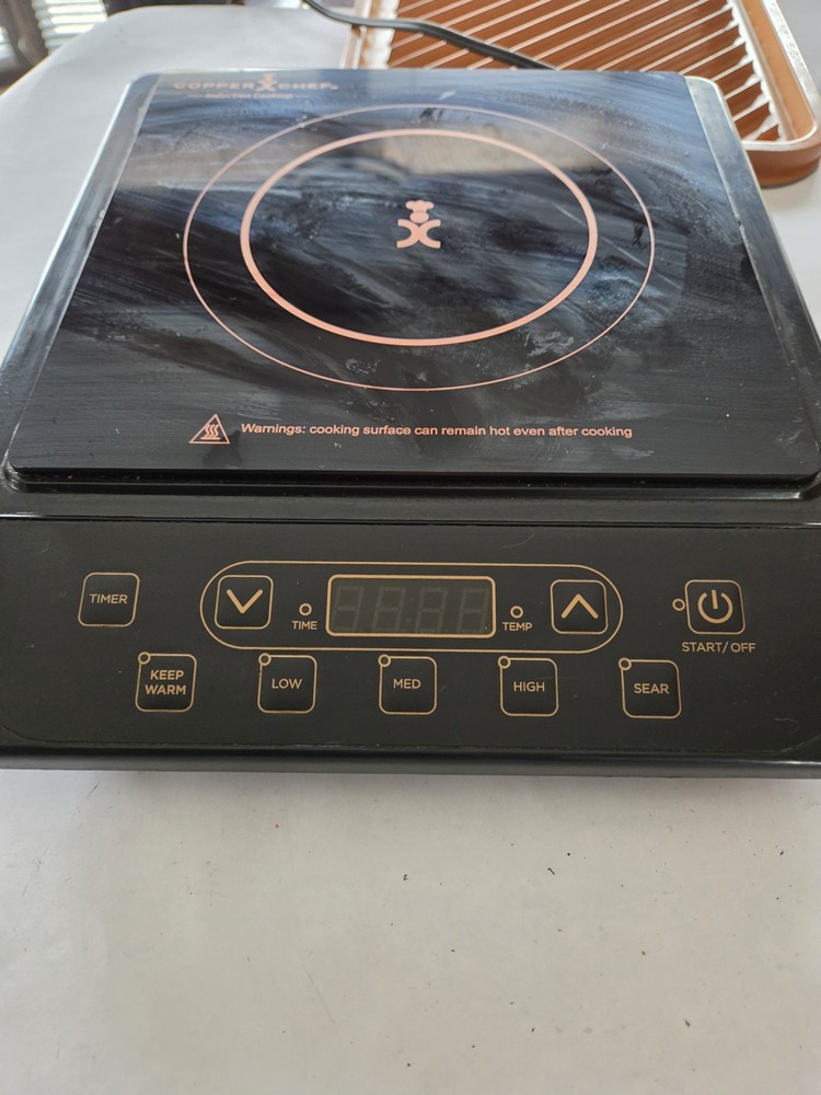 Copper Chef Induction Cooktop + Full Pan Set (Steamer, Basket, Griddle)