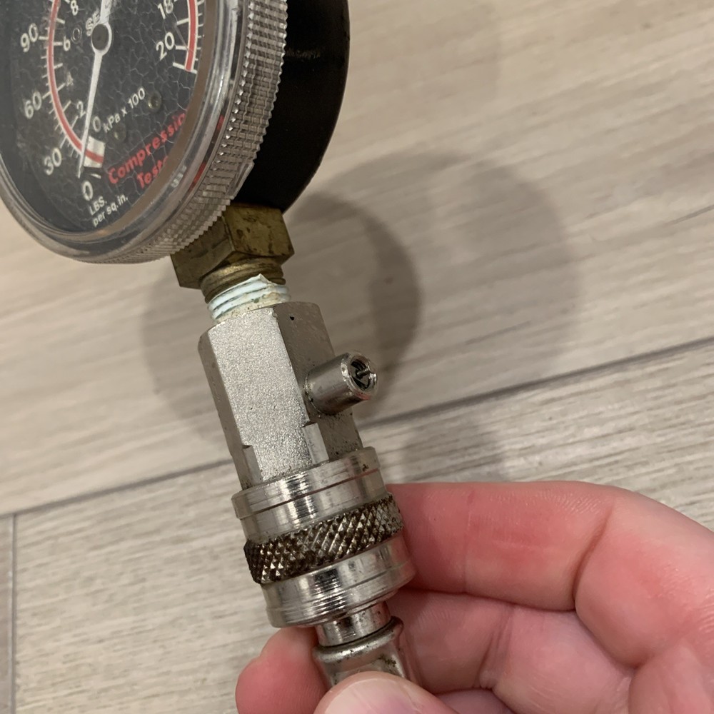Vintage SEARS Compression Tester 300LB Gauge - Clean