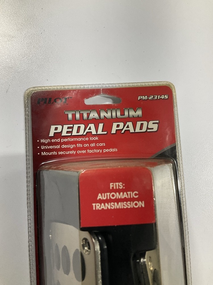 Pilot PM-2314S -Titanium Automatic Transmission Pedal Pad Set, Universal Fit