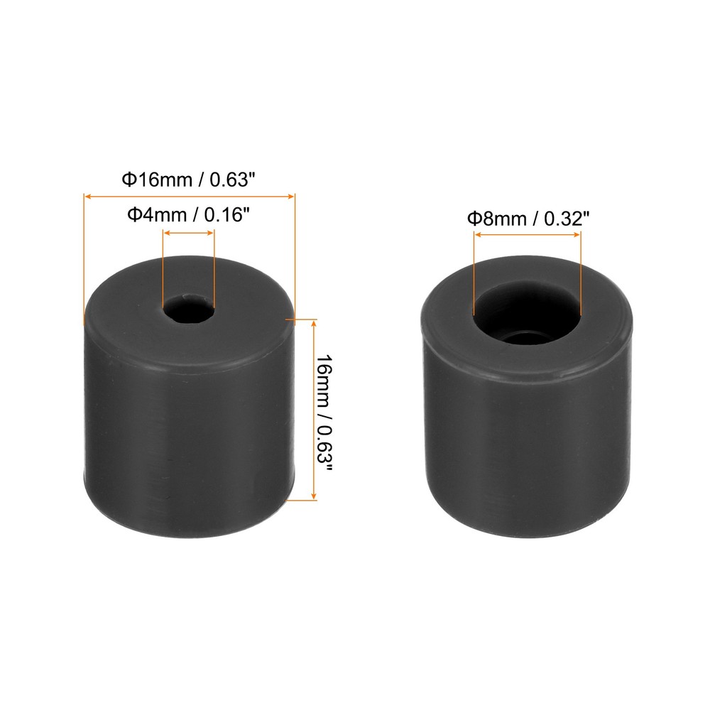 10Pcs Silicone Bed Mounts Leveling Column Silicone Buffer 16mm Black