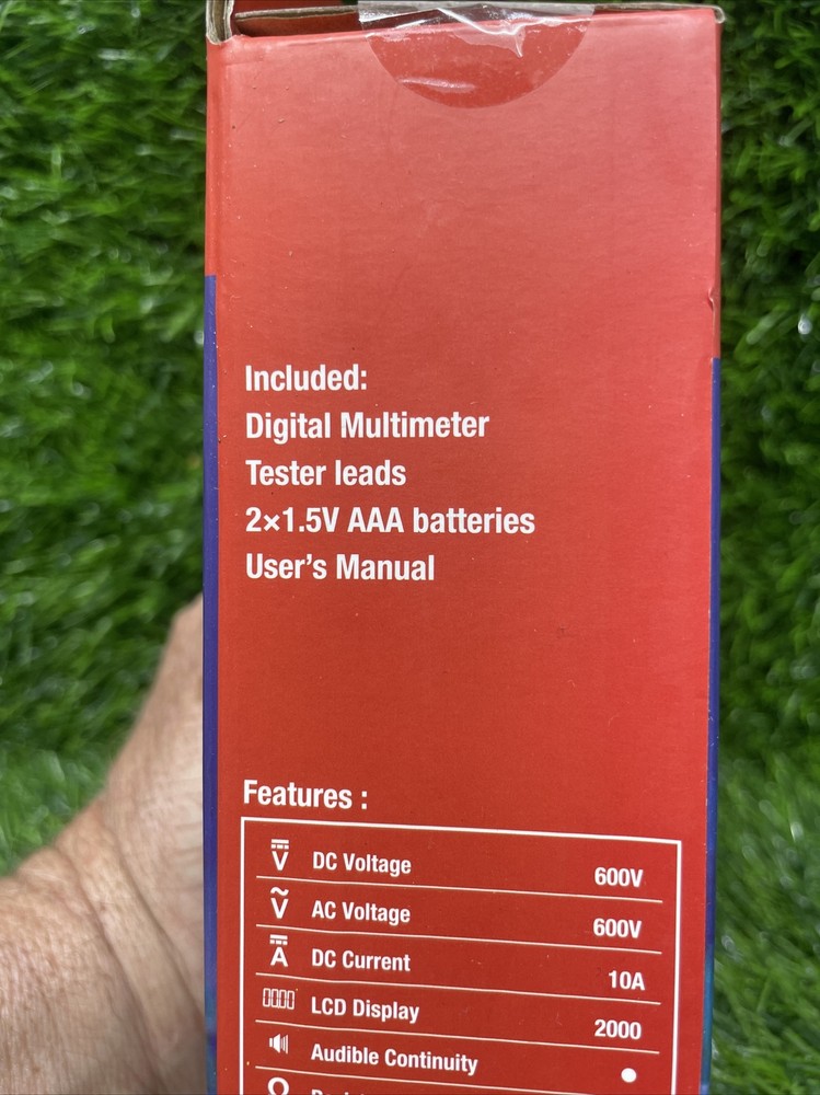 WorkPro W600 AC/DC Digital Multimeter Volt Meter Ohmmeter Tester Ohm Handheld E1