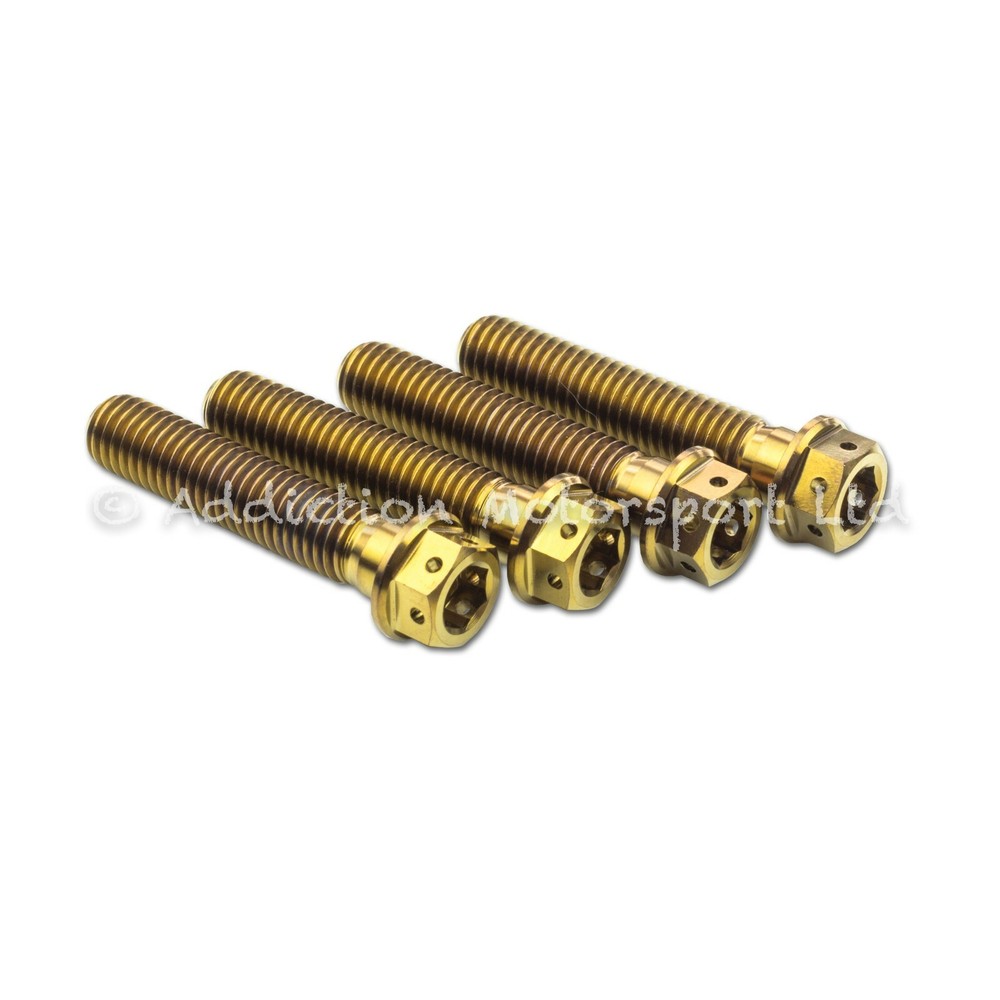 4x Bronze Titanium Handlebar Clamp Screws Bolt for Ducati Monster 821 Dark