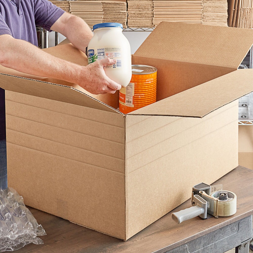 14 x 14 x 14" Multi-Depth Corrugated Boxes, Brown 25/Bundle ECT-32