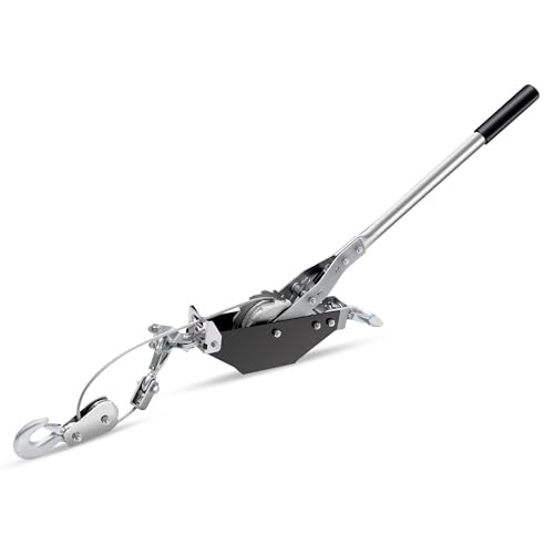 3000 lb Come Along Winch with 12 ft Steel Cable Manual Pull