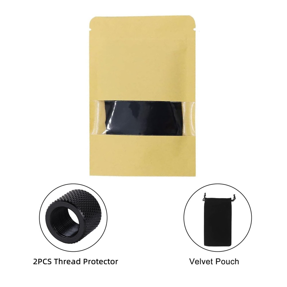 Thread Protector 1/2 x 28 for .22LR .223 & 5.56 (2pack) 1/2"-28, black