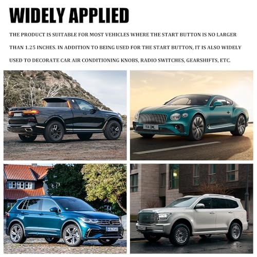 Car Engine Start Stop Decoration Ring, Car Engine Start Button 2PCS Purple