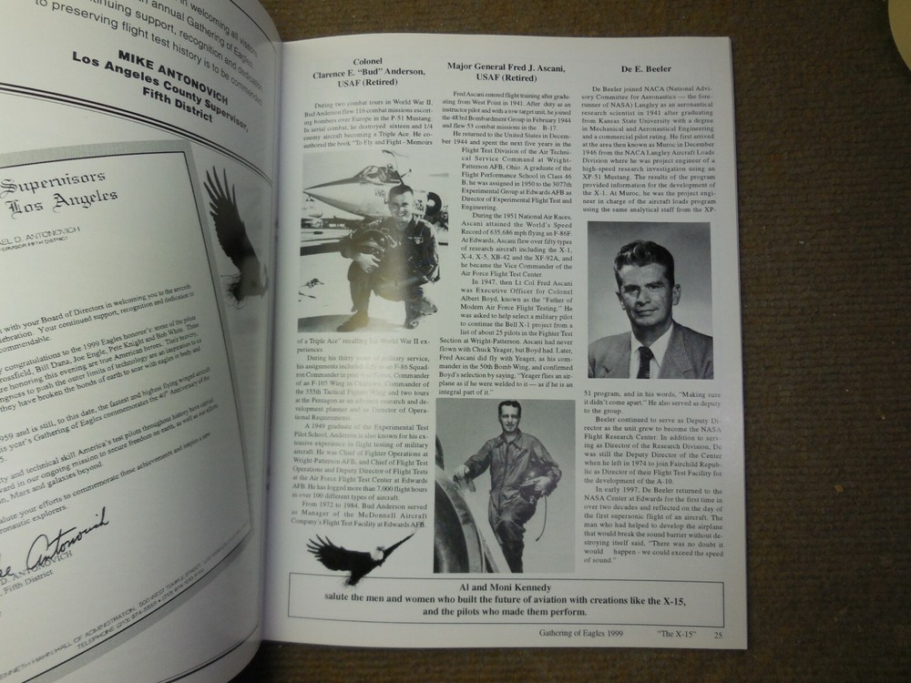 Vintage 1999 Flight Test Historical Foundation Gathering of Eagles Program