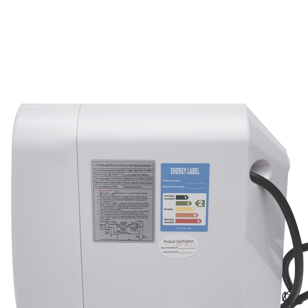 15l/3.96gal Electric Hot Water Heater Heat Retention Constant Supply Water Tank