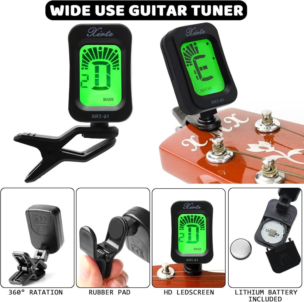 Guitar Accessories Kit - Strings, Tuner, Capo, Restring Tool