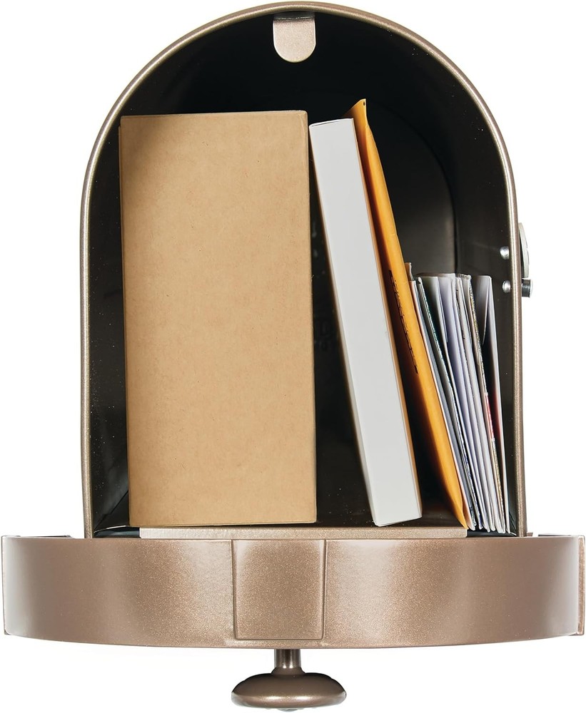 Garrison Large Capacity Galvanized Steel Venetian Bronze, Mailbox