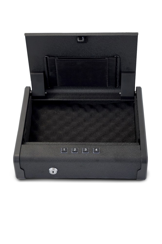 Gun Safe Lock Box Firearm Security Home Office Car 2 Way Quick Access