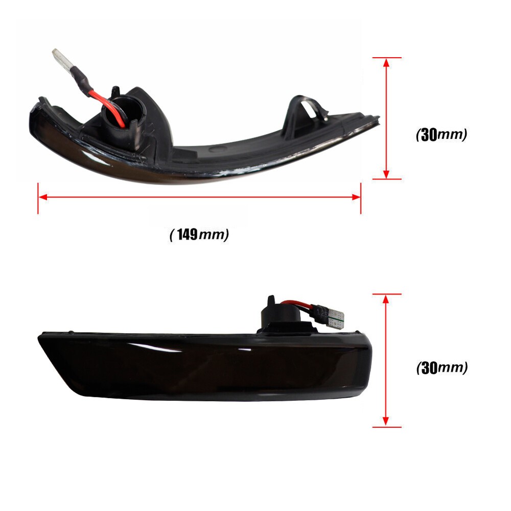 For Ford 2008-2012 Focus MK2 MK4 Sequential LED Side Mirror Signal Lights 2X