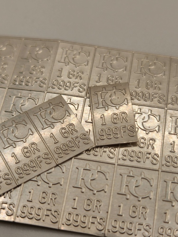 Mint 1 Gram Silver Bars .999 Silver Bars Pure Silver Bars