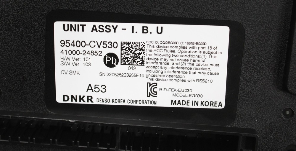 2022 - 2024 KIA EV6 BODY COMPUTER CONTROL MODULE BCM BCU UNIT OEM