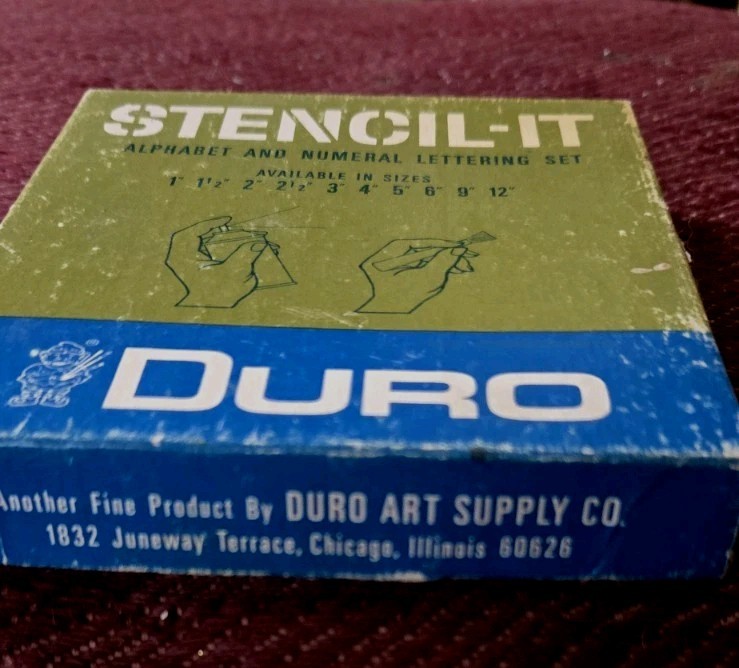 Stencil-It Alphabet & Numeral Reusable Set 2" Letters Missing Approx 3