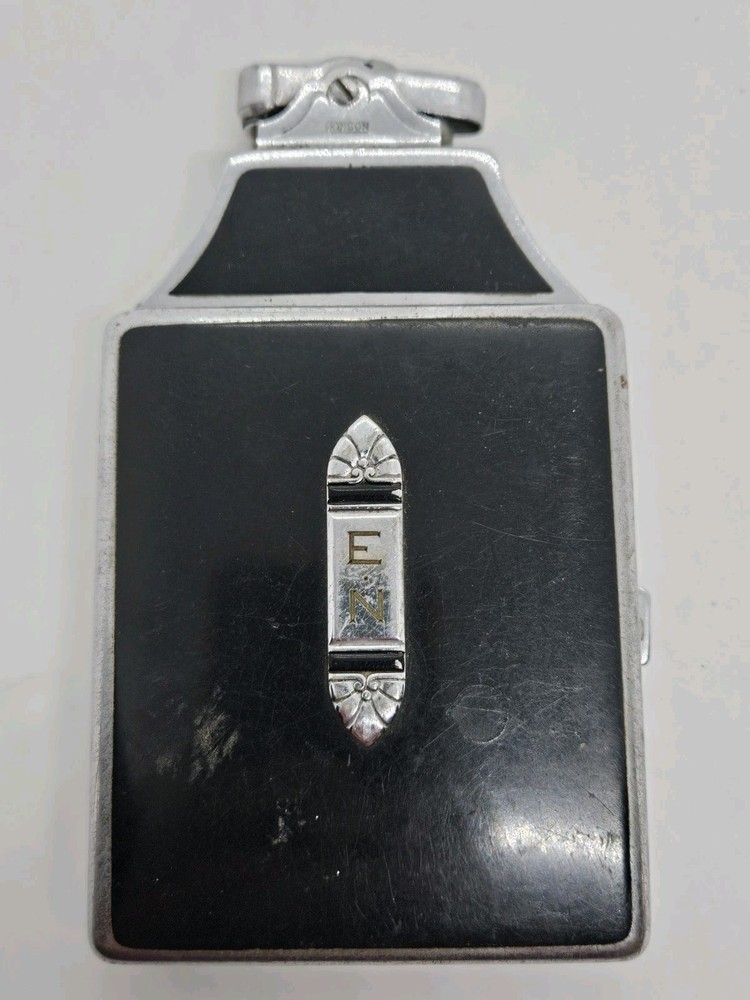 Vintage RONSON Mastercase Art Deco Combination Cigarette Case with Lighter