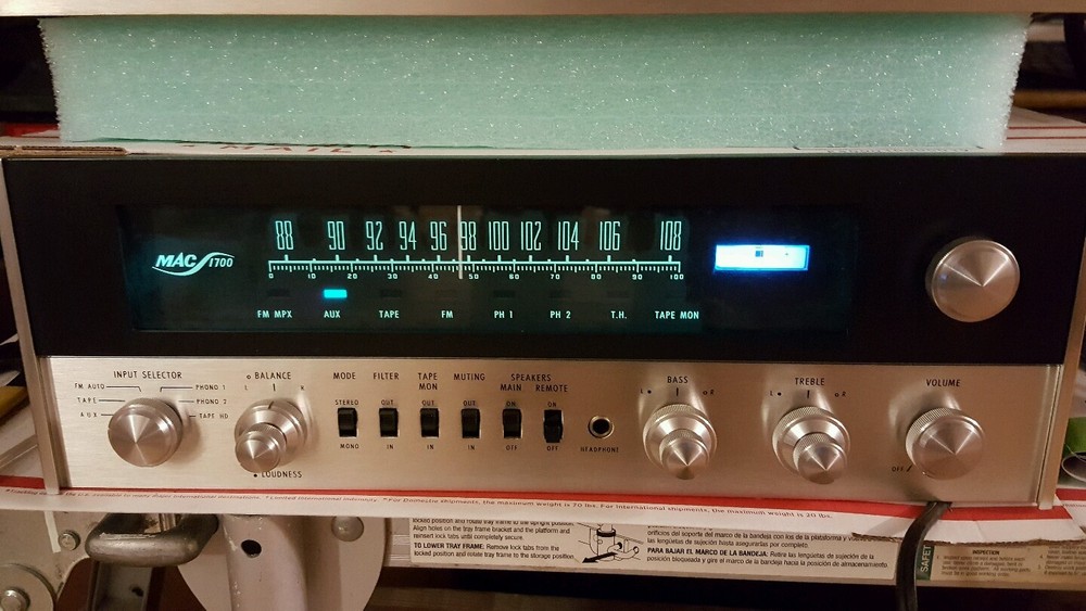 McIntosh MAC1700 Stereo Receiver front panel LED lamp and filter Upgrade