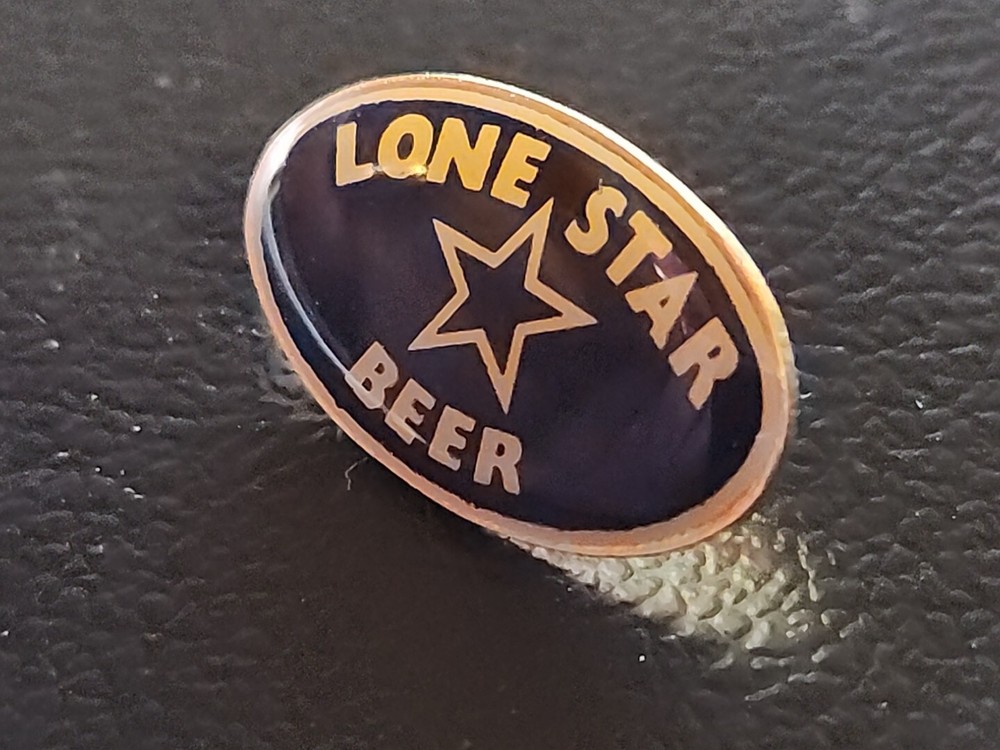 Lone Star Beer Blue Oval Hat Lapel Uniform Jacket Pin