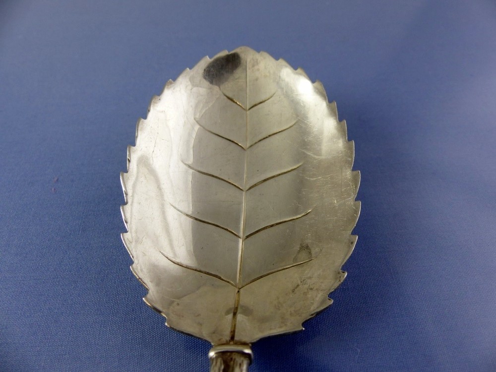 unknown ROSE HANDLE SERVING SPOON 800 SILVER BY CW