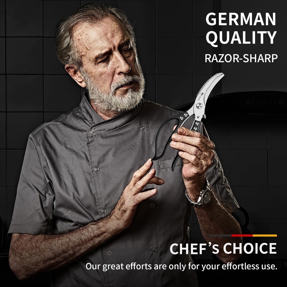 Professional Heavy Duty Poultry Shears - Kitchen Shears for Spatchcocking Chi...