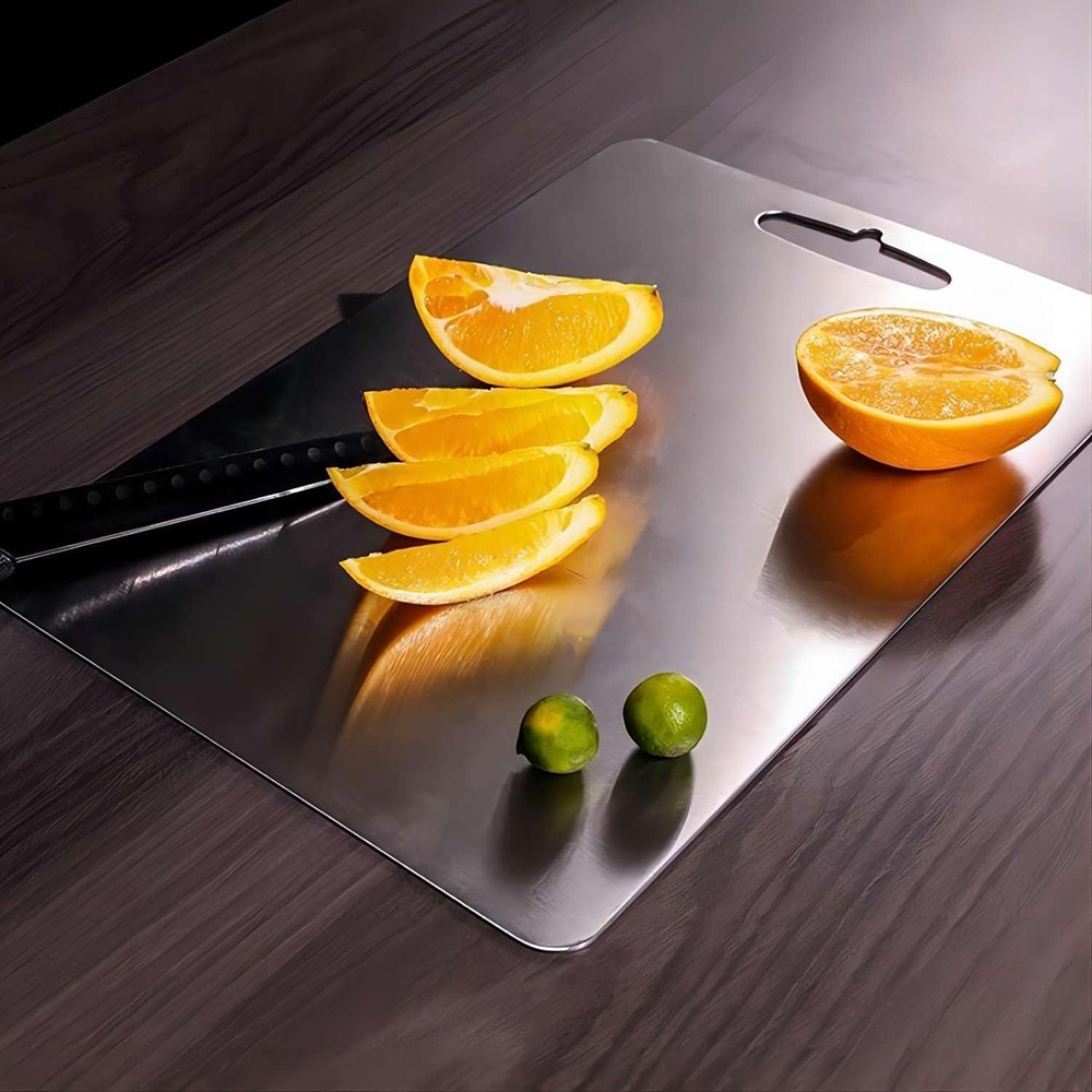 Stainless Cutting Board Double-Sided Titanium Cutting Boards for Kitchen Camping