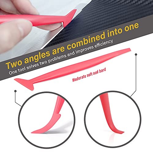 Vehicle Tint Squeegee PPF Tools Car Wrap Kit Corner Shank Scraper Window Water