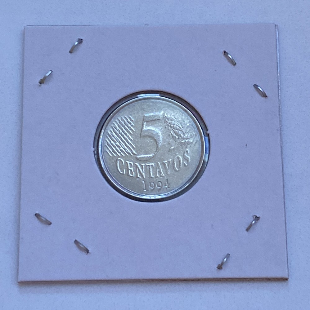 1994 Brazil 5 Cents Coin B9