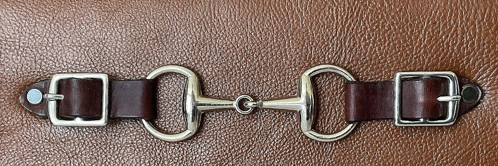 EQUINE SNAFFLE BIT 3 RING BINDER + 7 RING CHECKBOOK LEATHER OFFICE SET