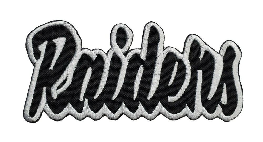 Raiders Football Embroidered Iron On Patch 4" X 2"