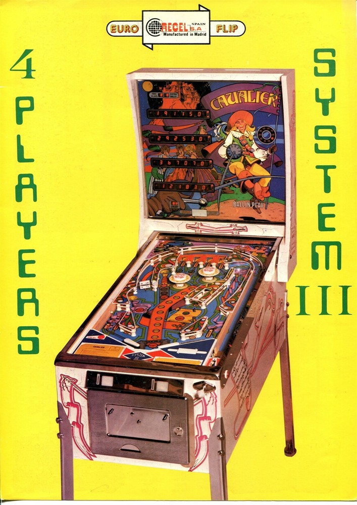 Cavalier Recel Pinball Flyer/ Ad/ Brochure
