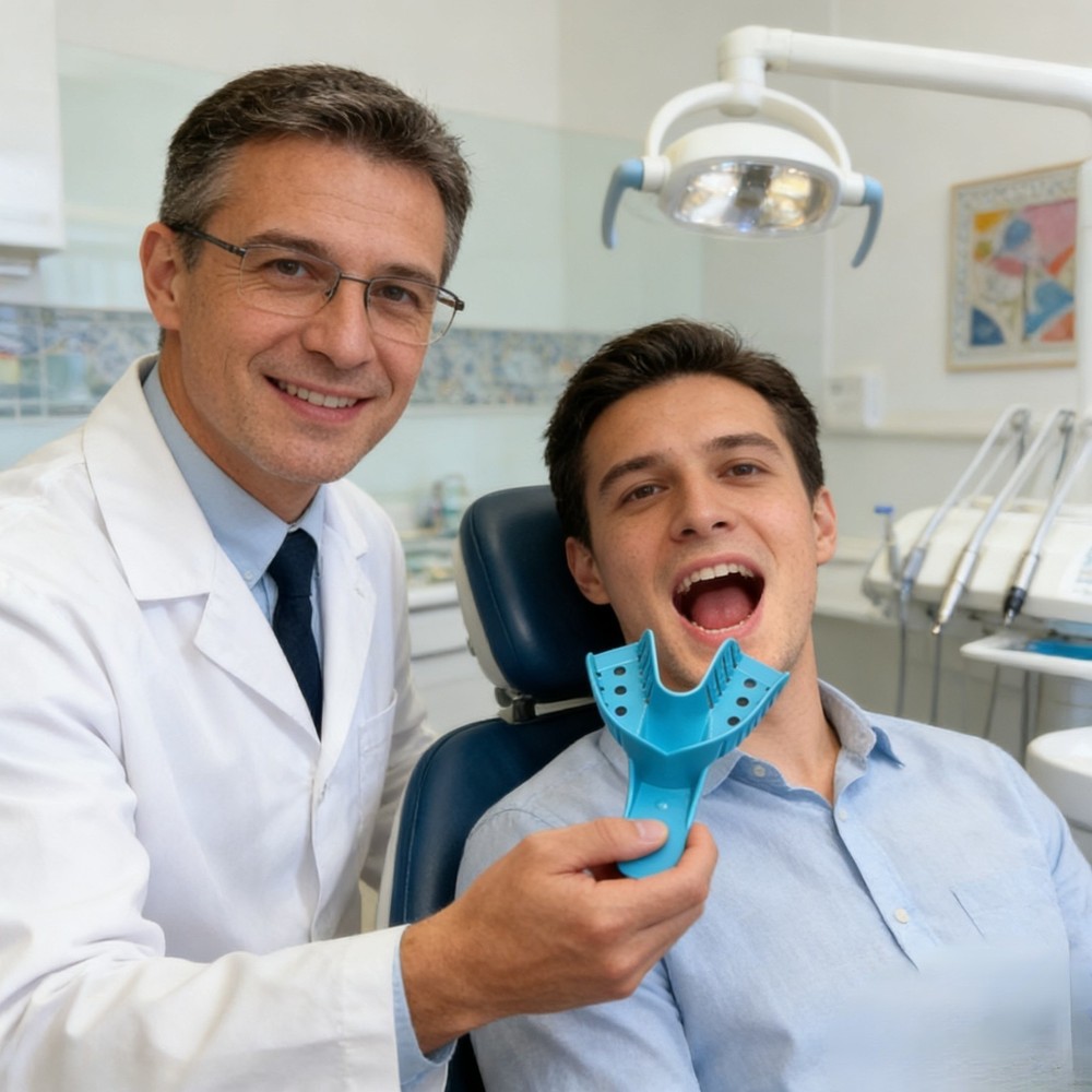 Disposable Dental Impression Trays Perforated Bite Registration