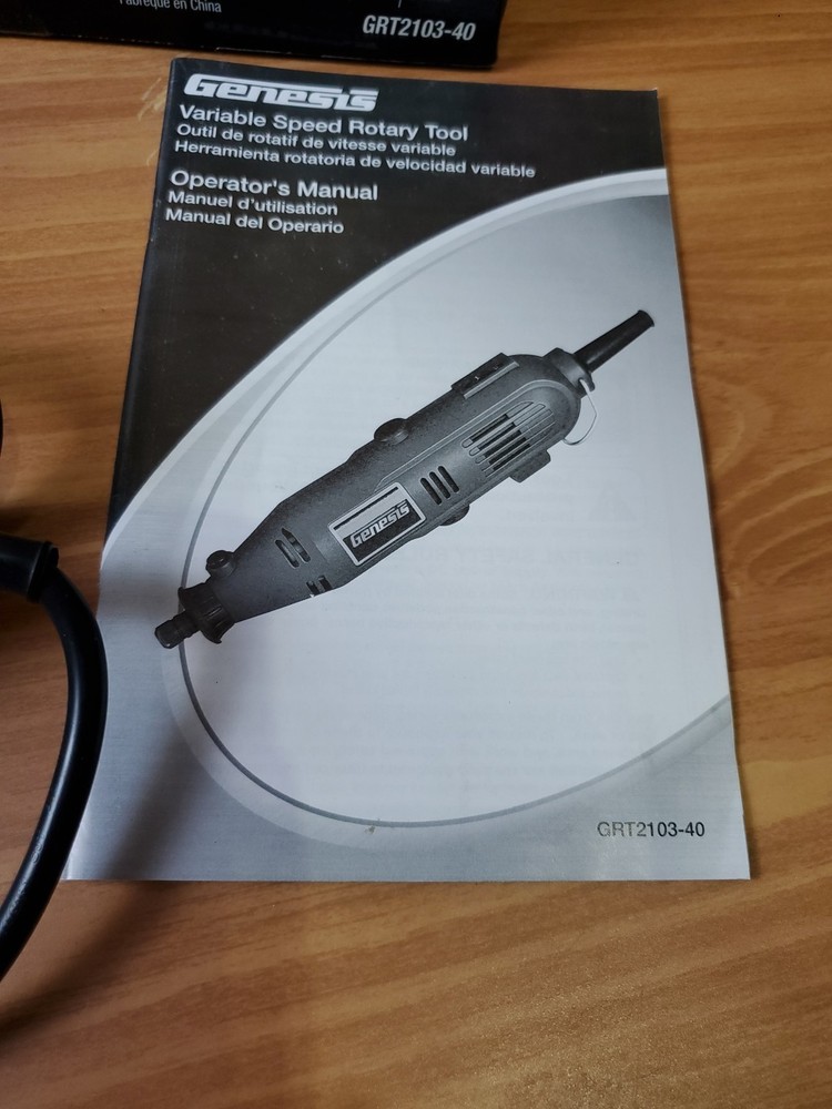 Genesis GRT2103-40 Variable Speed Rotary Tool with Some Accessories For Project