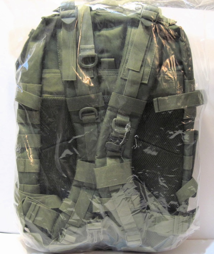 USCCA Military Green Tactical Large Backpack Adjustable Straps 10 Multi Pocket