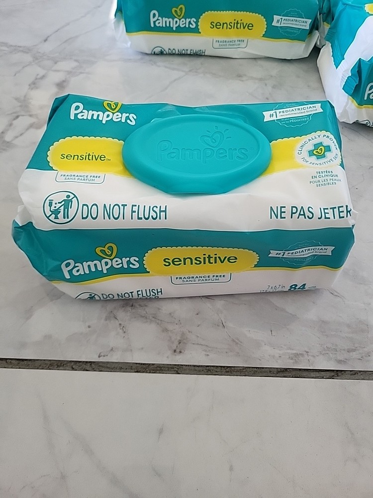 Pampers Sensitive Baby Wipes Combo - 84 Count Bulk 12 Pack