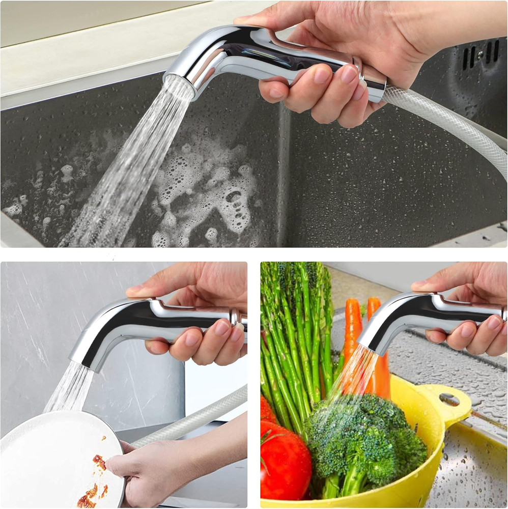 Universal Sink Spray Attachment – Pull-Out Faucet Sprayer Replacement for Delta,