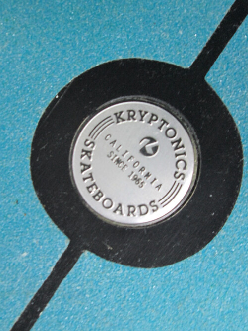 Kryptonics Aqua Skateboard Palm Tree Ocean Theme Wheels 69mm AS-IS