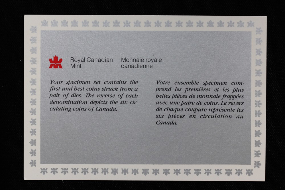 1986 Canada Specimen Set SS# 72 2IJU
