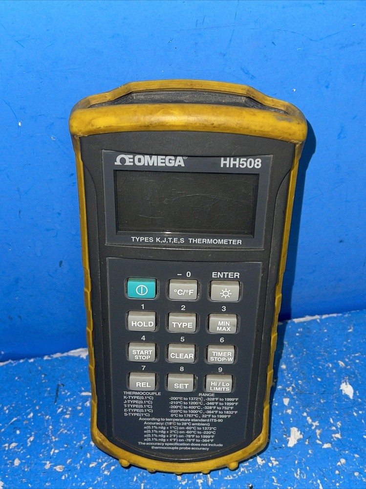 OMEGA HH508 TYPE K J T E S THERMOMETER