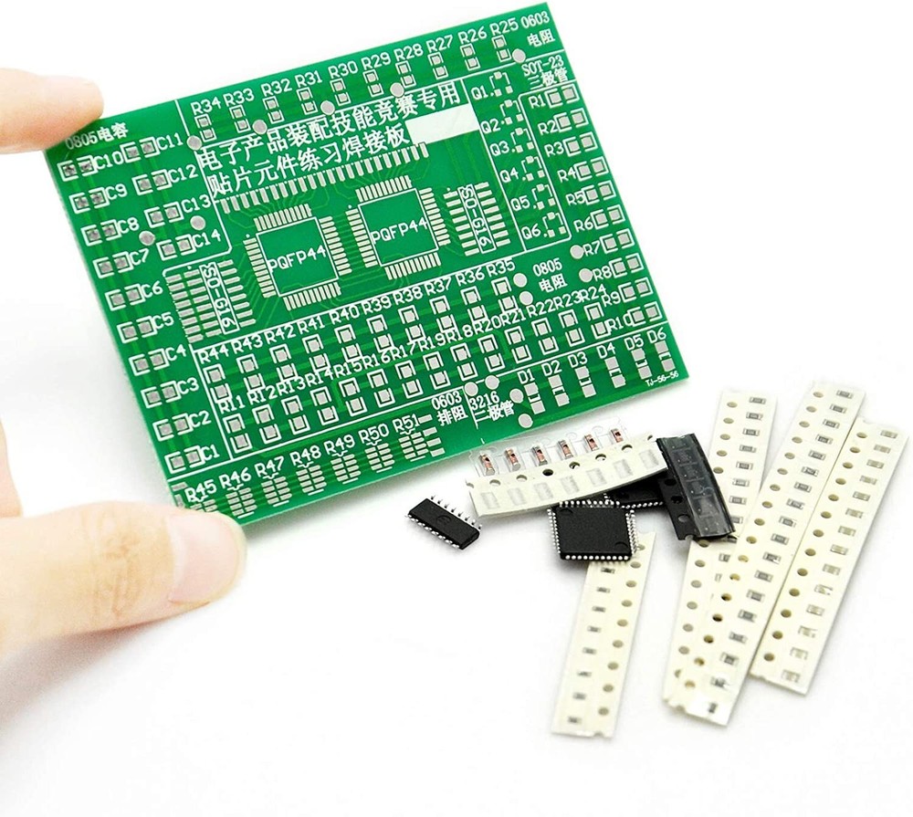 DIY SMD/SMT Components Practice Board Soldering Skill Training Kit for Students