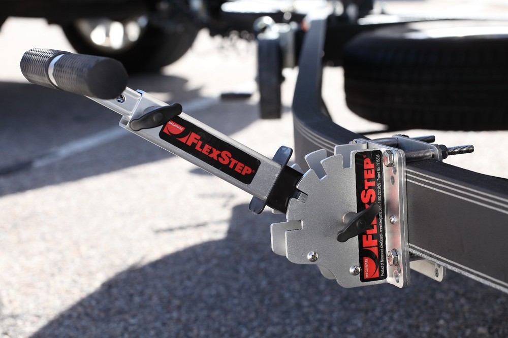 Megaware FlexStep Pro - Adjustable Boat Trailer Step, Aluminum Stair