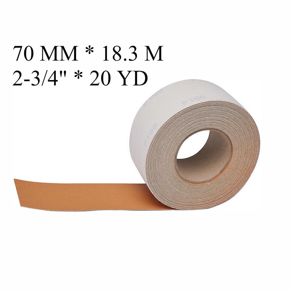 2 PACK 2-3/4” x 20 Yard Ceramic Sanding Paper Hook & Loop Sandpaper Roll 60 Grit